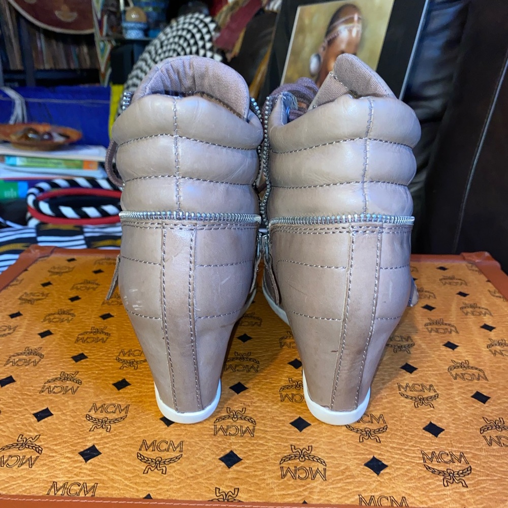 ASH ‘Brooklyn’ Hidden Wedge Leather Sneakers, 40M - Picture 4 of 8